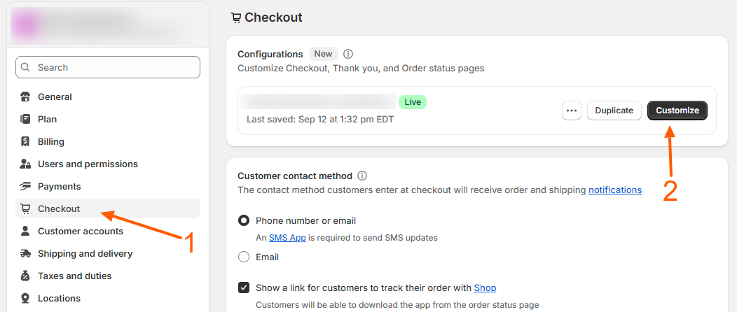 Customizing checkout page in shopify