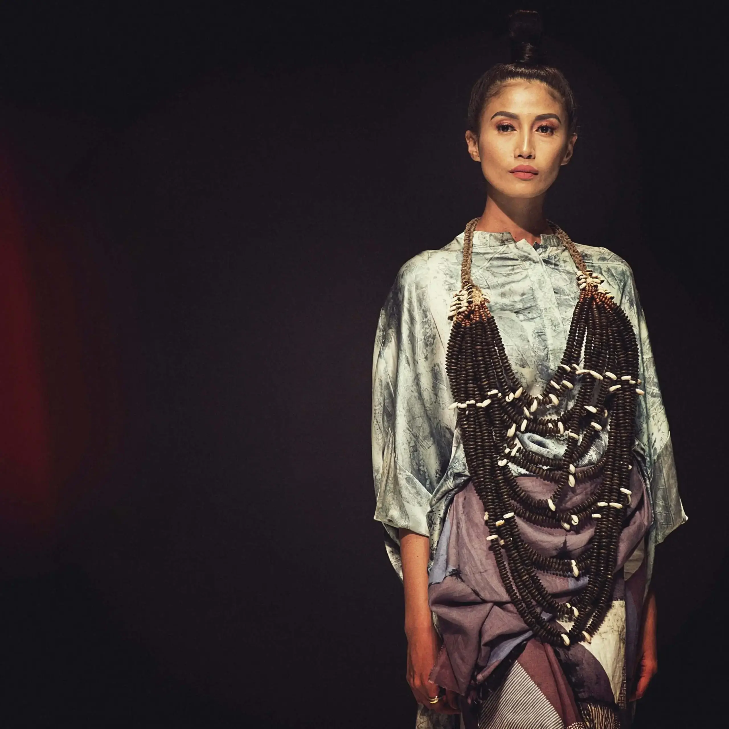Fashion model showcasing modern clothing