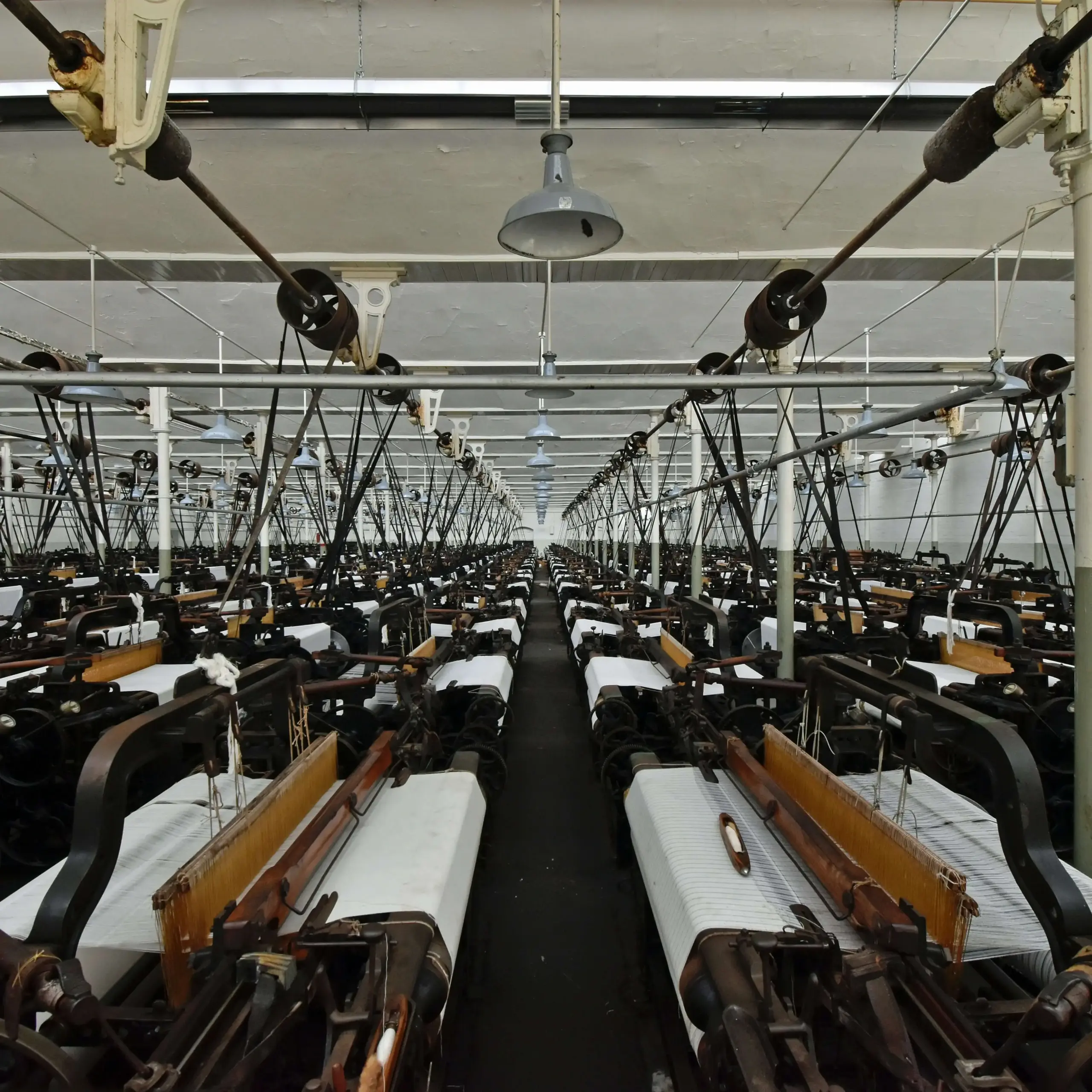 Manufacturing plant with industrial machinery