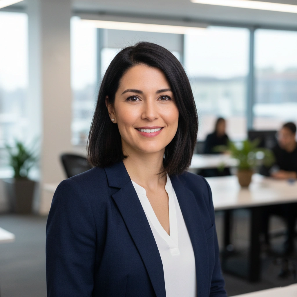 Lead developer standing in the office