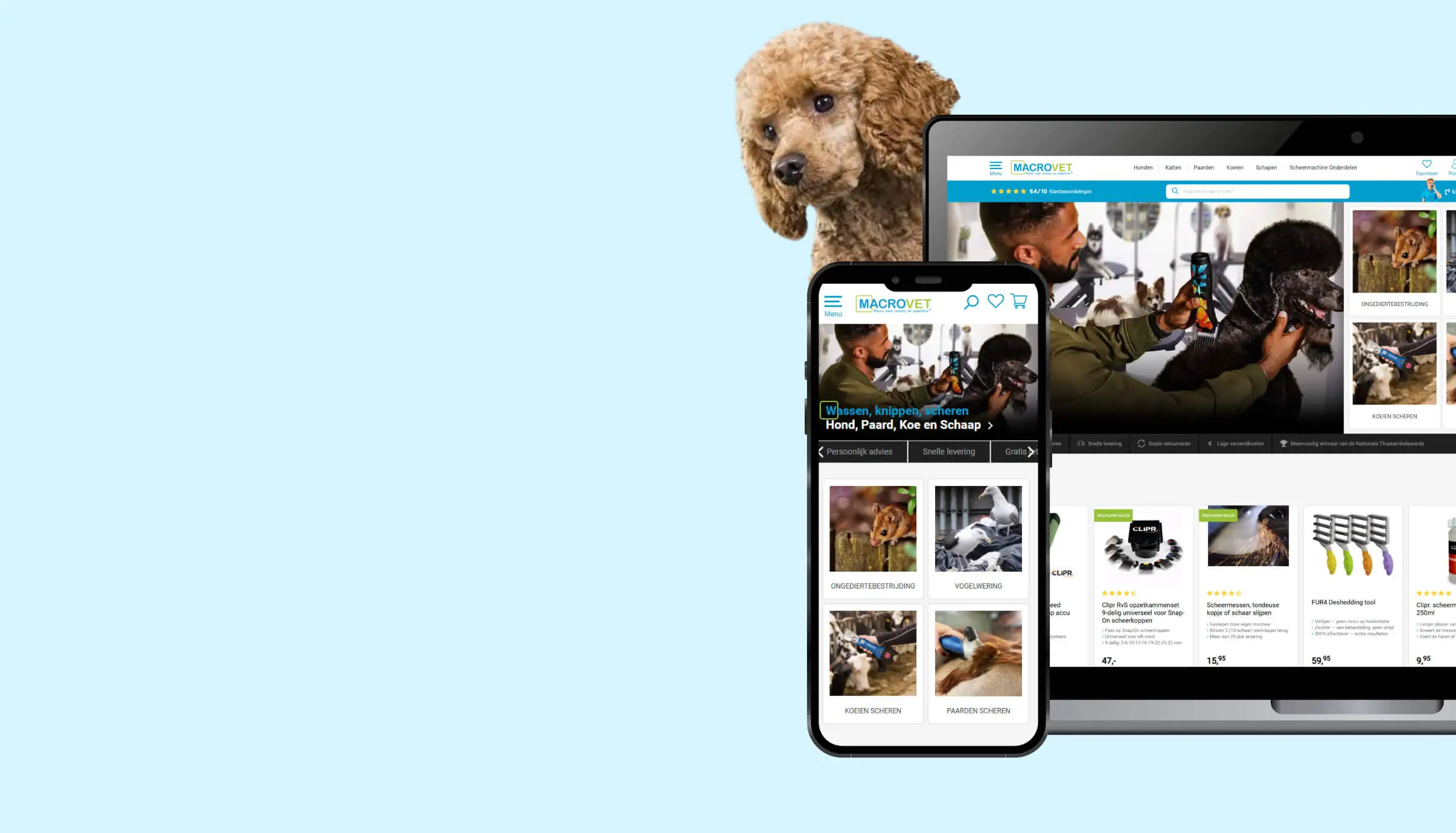 Zero-downtime Magento 1 → Shopware 6 migration for Macrovet.nl with 100% data and 90+ performance scores