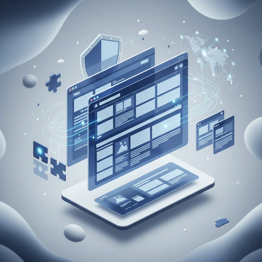 WordPress website development illustration