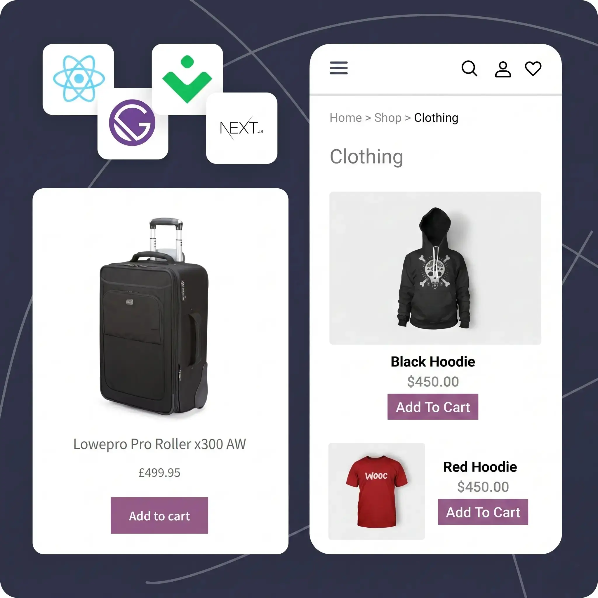 WooCommerce storefront with fast product pages and checkout