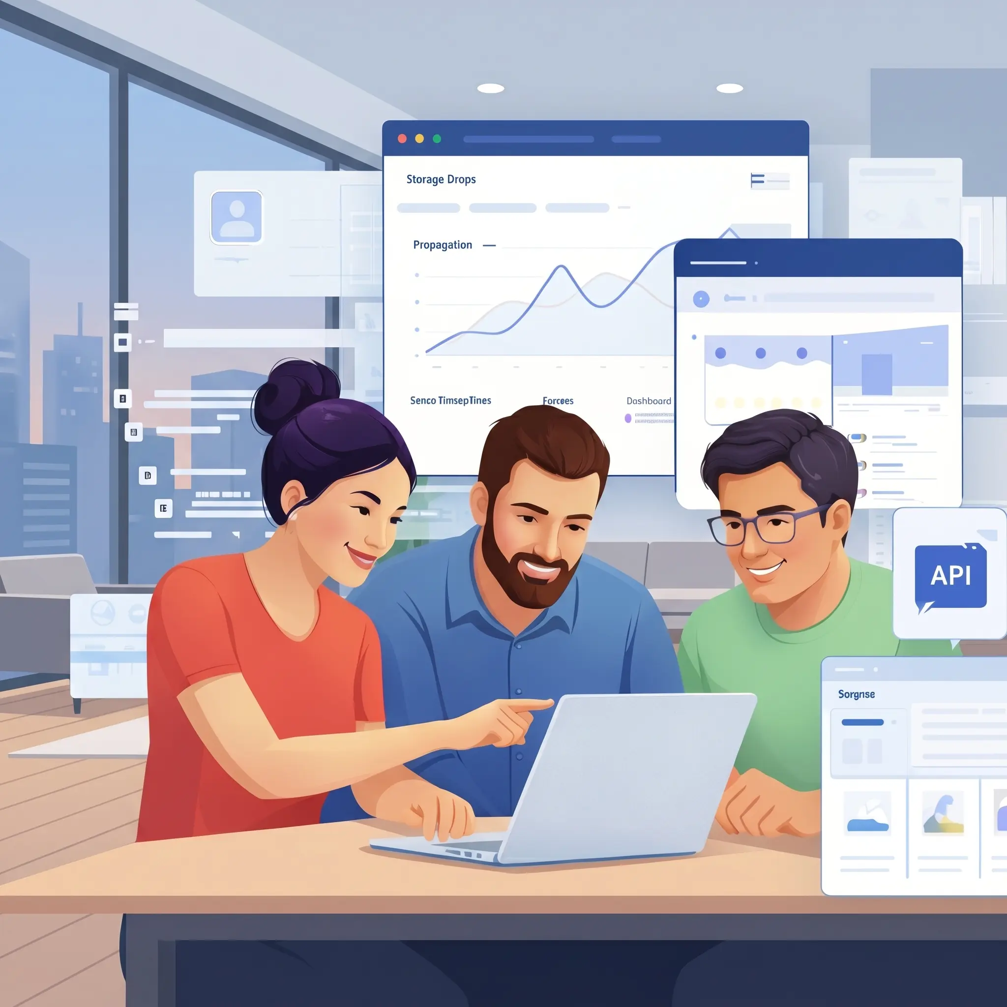 Laravel web application development illustration