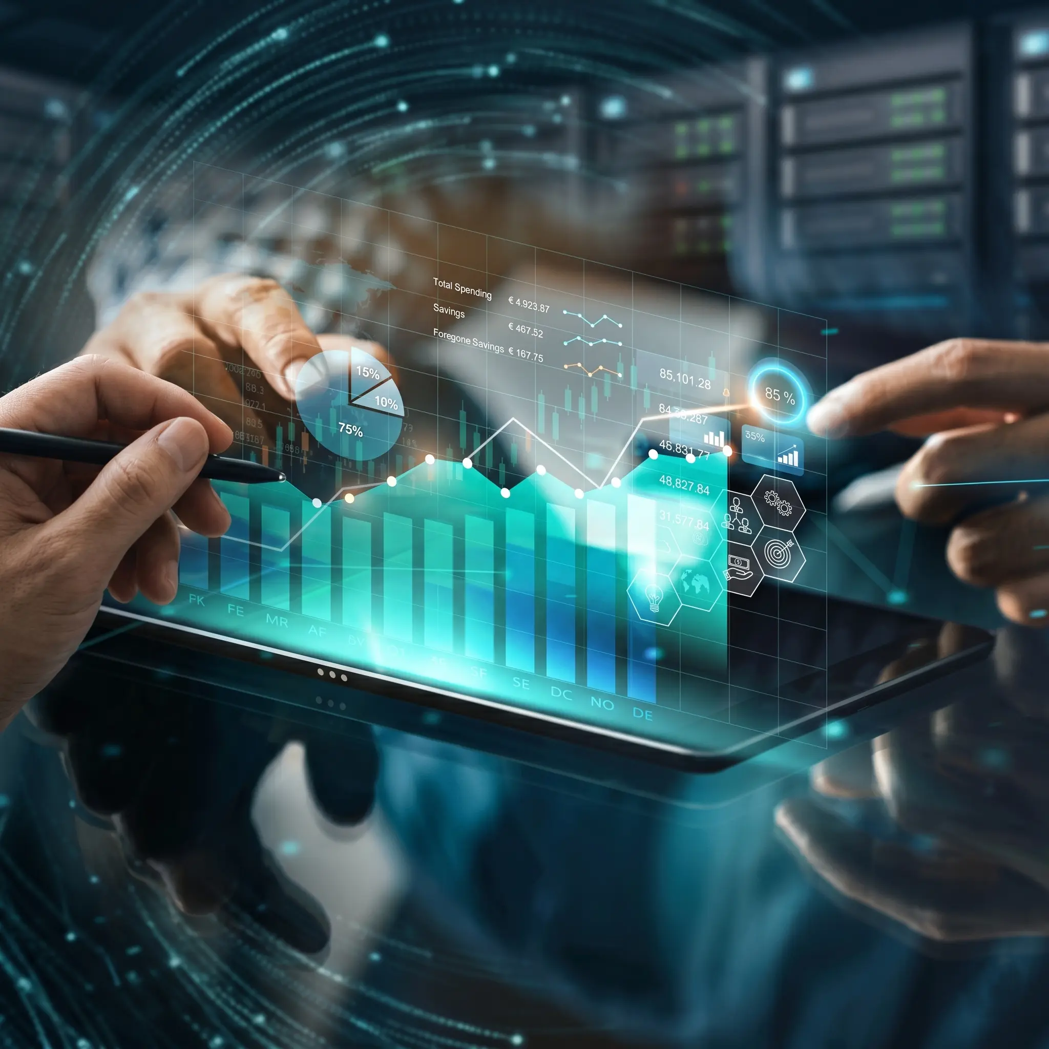 Website performance optimization and speed improvement illustration
