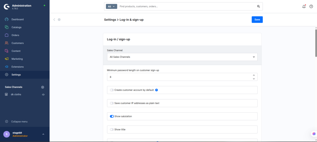 Log-in & sign-up