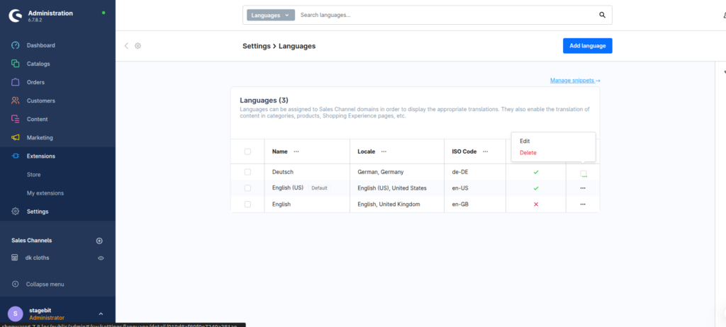 Languages edit