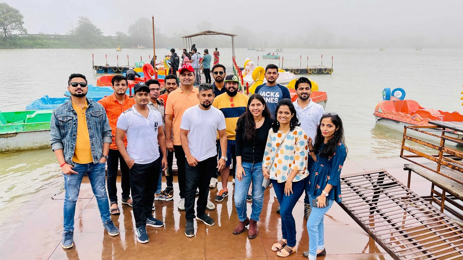 Stagebit team outing at a lake resort