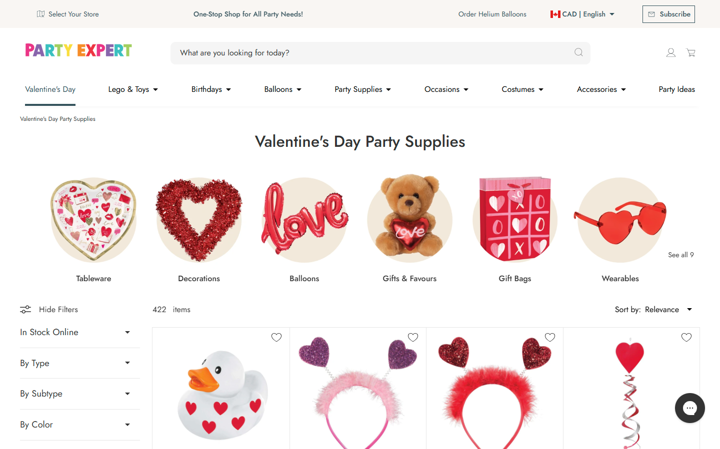 Shopify product page for Party Expert, redesigned with a clearer layout after moving off Magento 1
